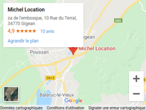 Michel Location location Mini pelle gigean